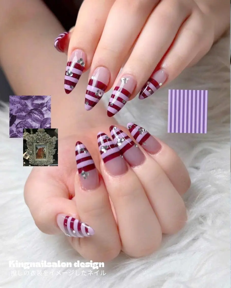 ネイル チークネイル 長さ出し フットネイル ジェルネイル キラキラネイル ハンドネイル KING Nailのネイルデザイン