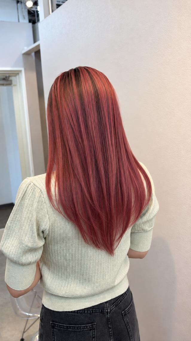 カラー セミロング ヘアカラー トリートメント Cecil hair なんば店のヘアスタイル