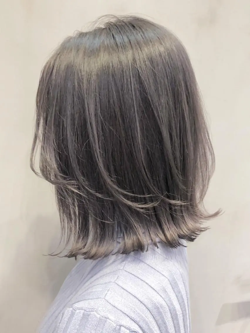 ミディアム カラー パーマ ヘアアレンジ ボブ ITbyALBUM 中野店のヘアスタイル