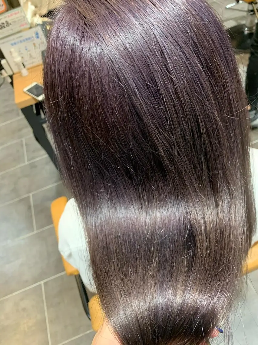 ロング カラー ブリーチ グレージュ パープルカラー パープルグレージュ Gain Nanamiのエステ・リラクイメージ