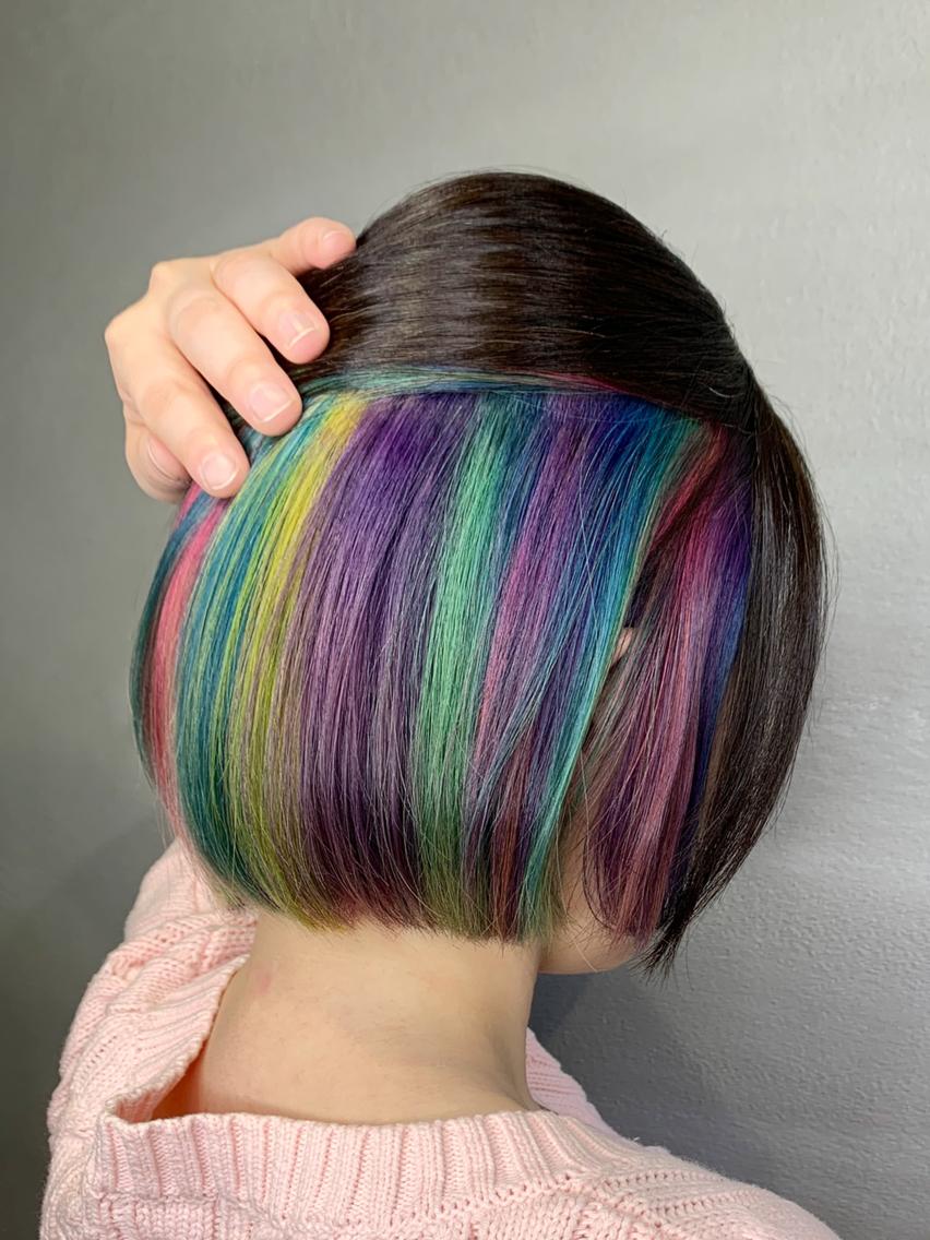 ショート カラー ボブ ヘアカラー edge.下北沢 相場堅弥のヘアスタイル