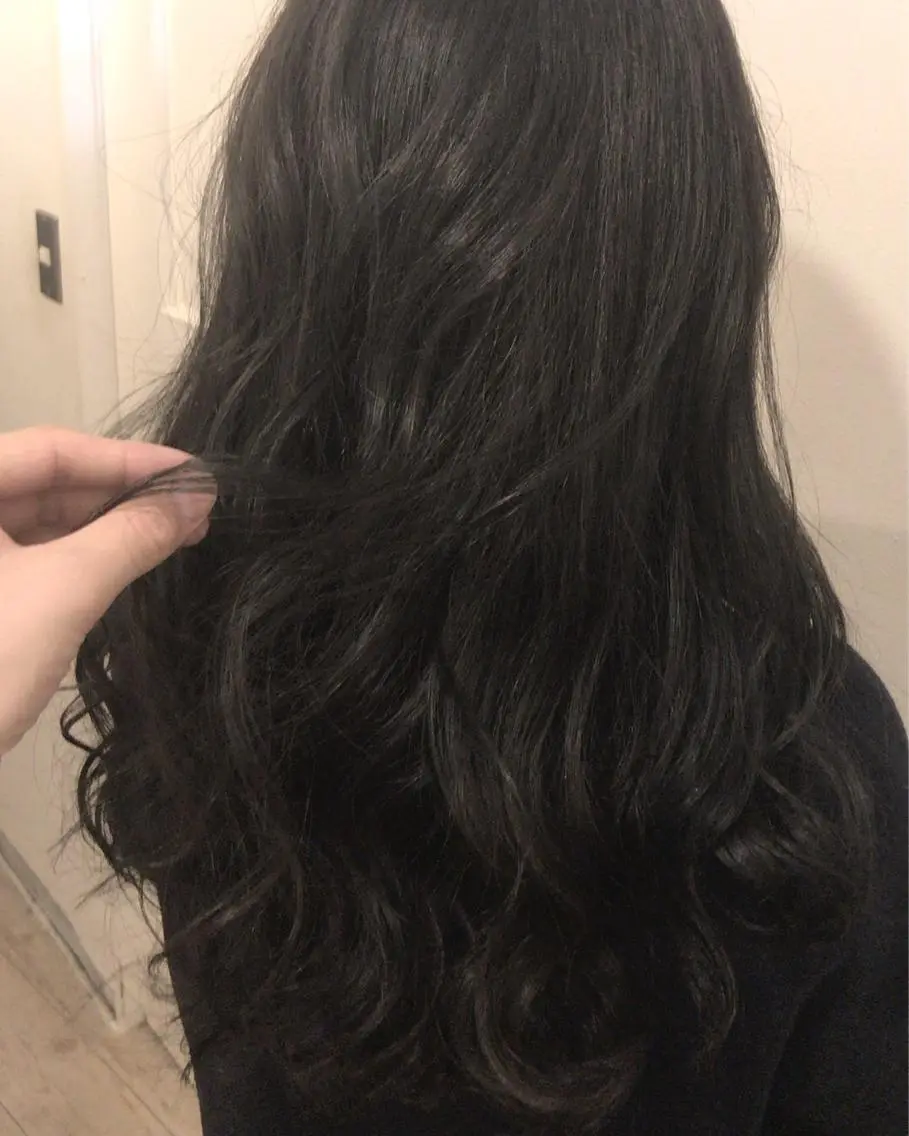 セミロング カラー アッシュ 黒髪 カット ヘアカラー トリートメント Cecilhair セシルヘアー神戸元町のヘアスタイル