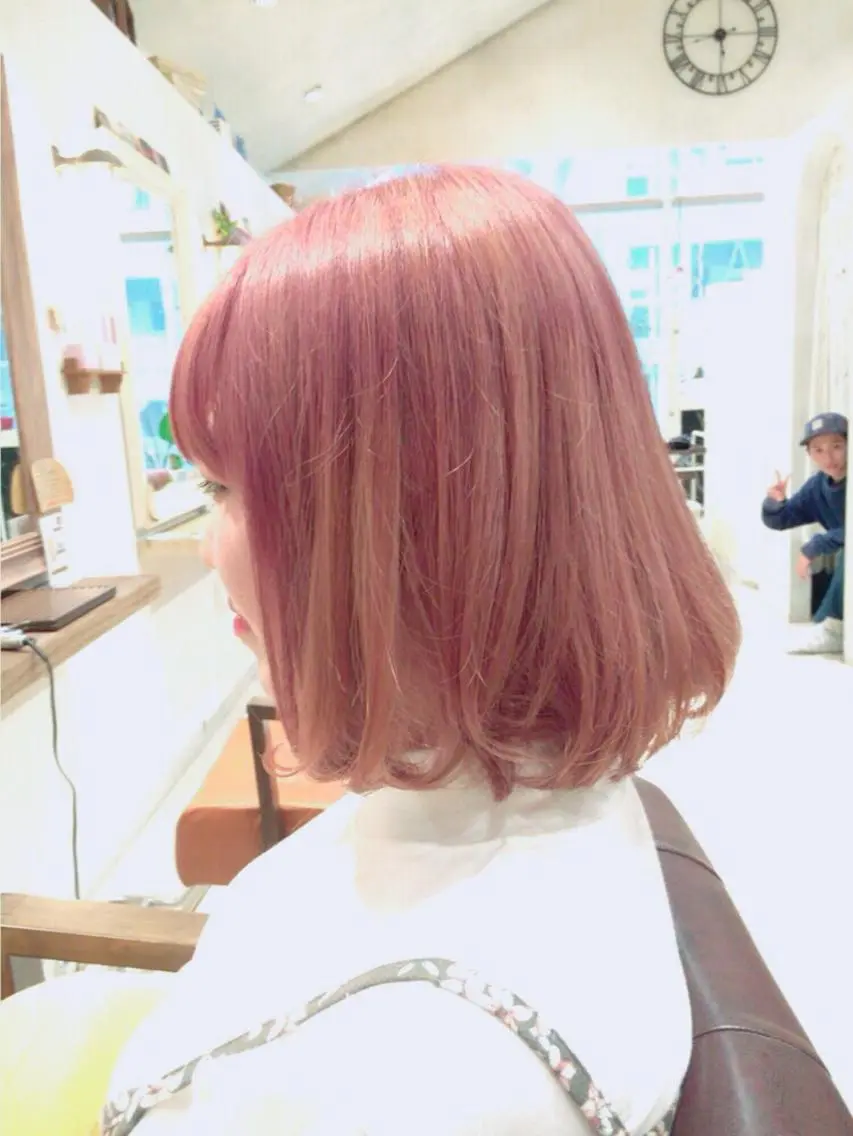 ショート カラー ラベンダーカラー ラベンダーピンク ピンクカラー メンズ指名多数!! 田島史也のヘアスタイル
