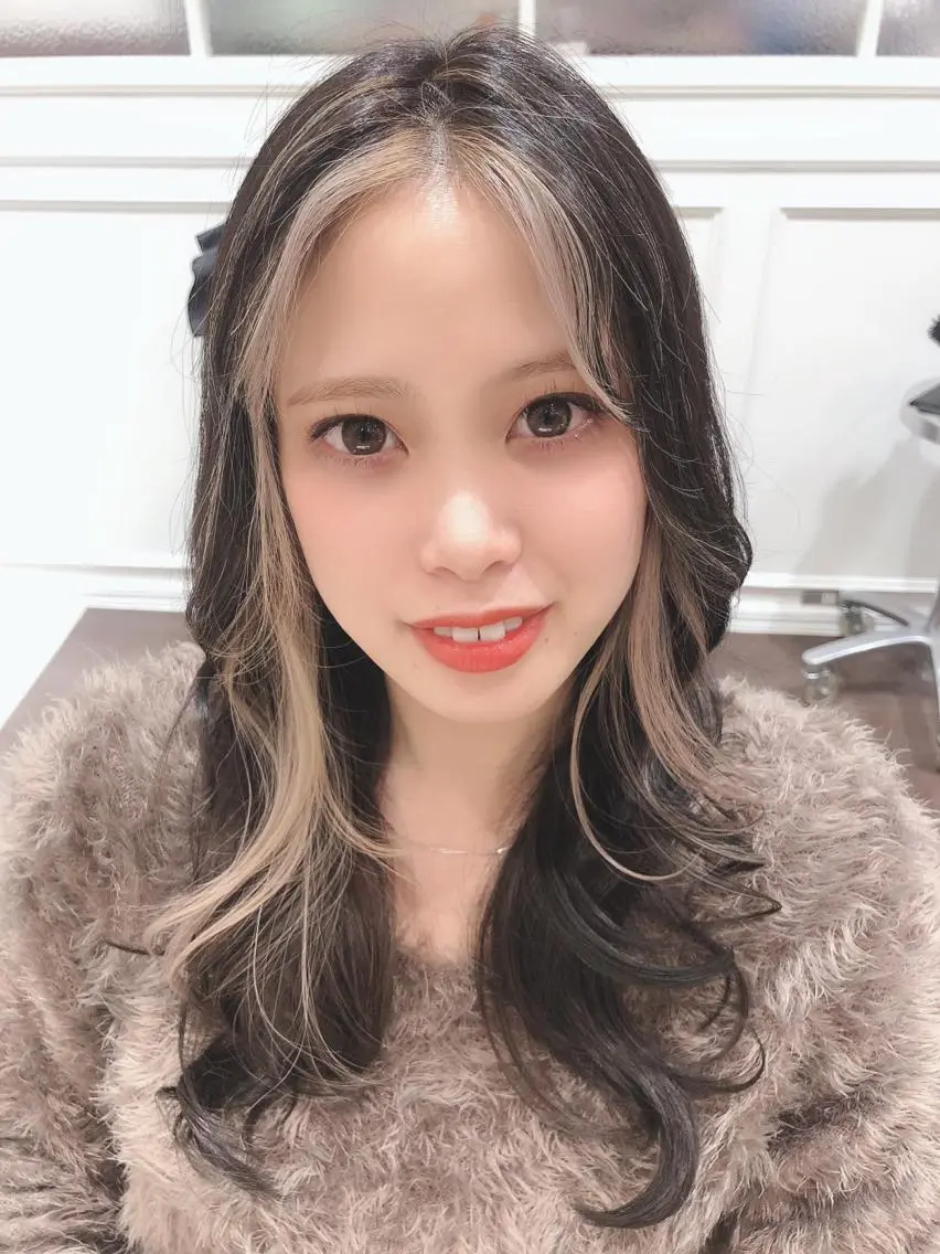 セミロング カラー パーマ ヘアアレンジ カット ヘアカラー パーマ トリートメント 髪質改善/韓国風 レイヤー/田村祐樹のヘアスタイル
