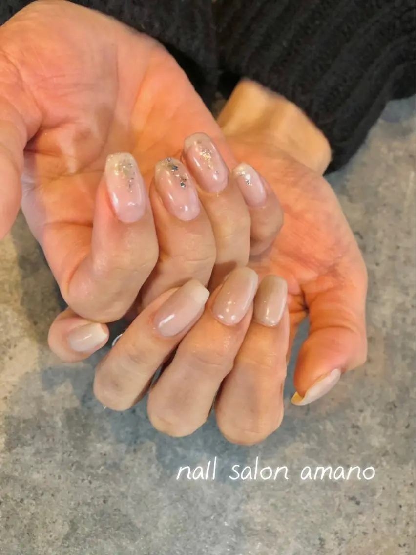 ネイル フラワーネイル ジェルネイル 大理石ネイル(マーブル) ニュアンスネイル シンプルネイル nail salon amanoのネイルデザイン