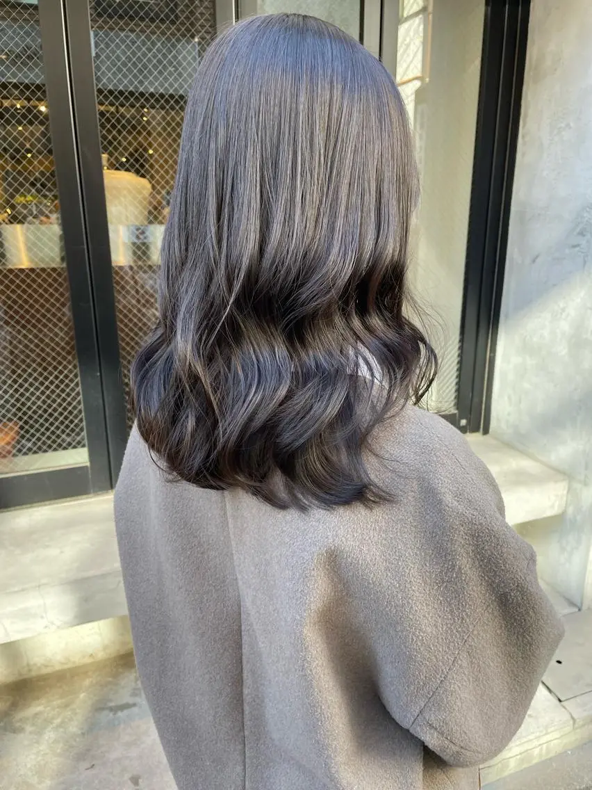 ミディアム カラー カット ヘアカラー トリートメント 🩰オリーブ/ ベージュ松本咲花🩰のヘアスタイル