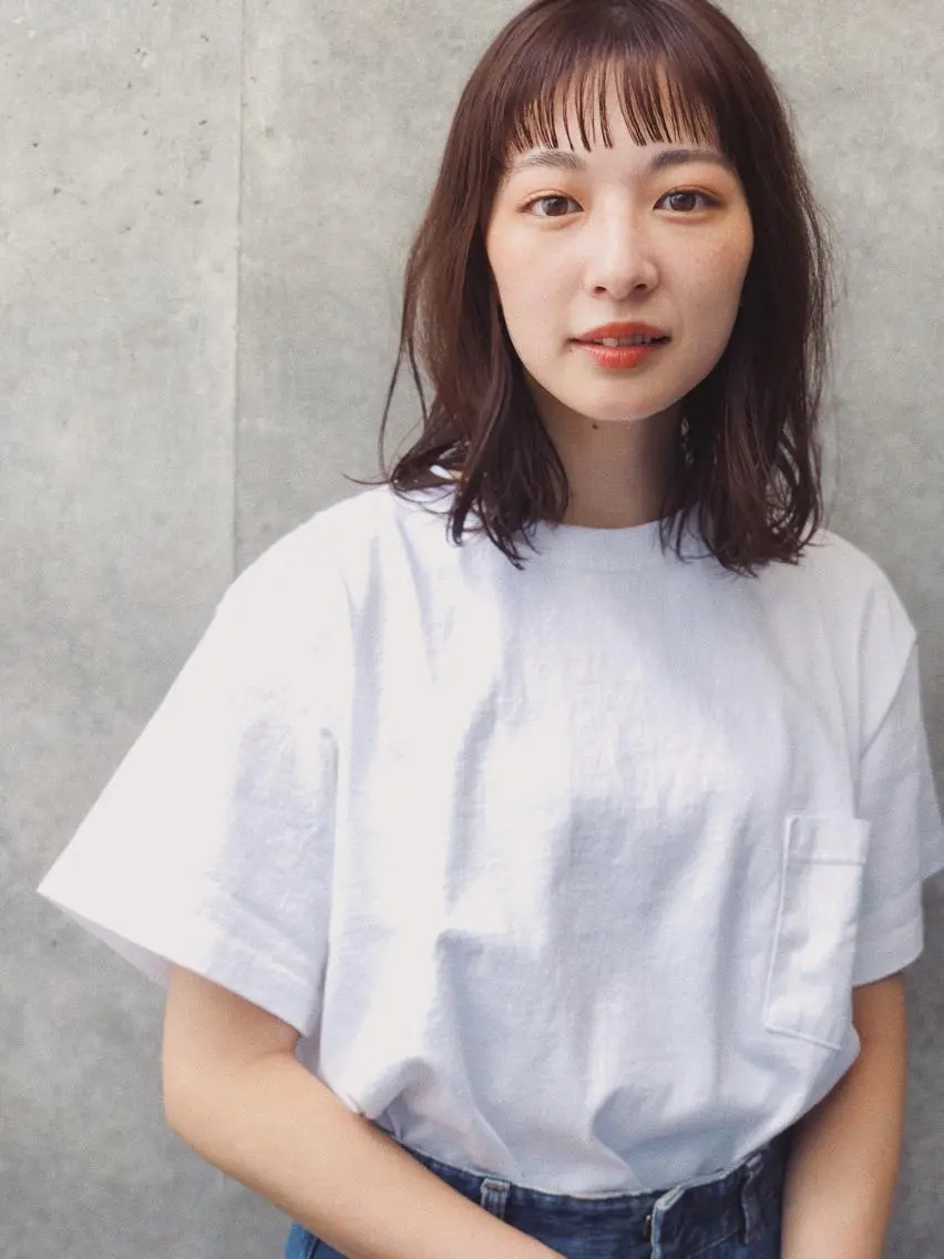 ミディアム カラー パーマ 【雰囲気ヘア☺︎】 岩井隼人のヘアスタイル