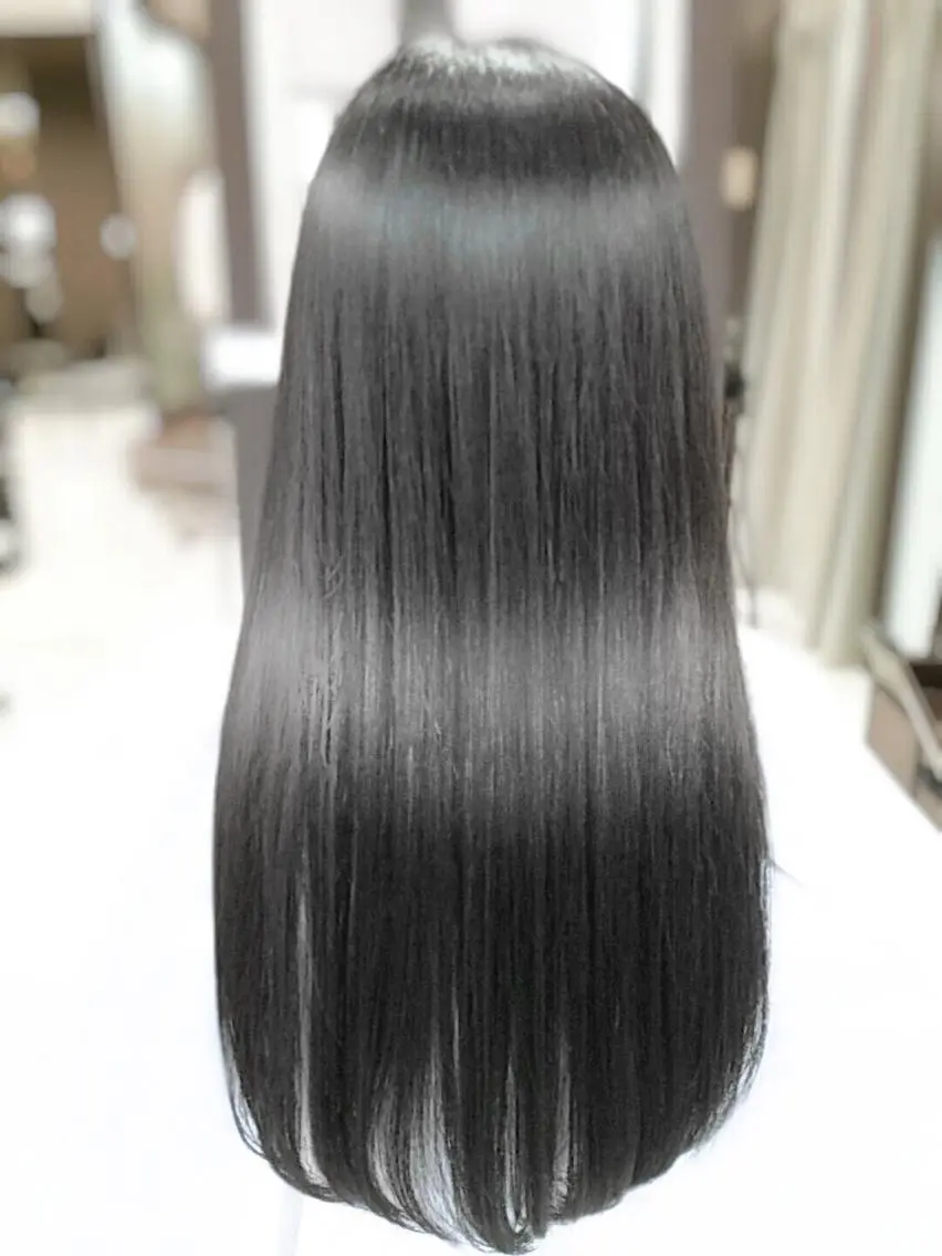 ロング カラー パーマ デート ロング 縮毛矯正 トリートメント 酸熱トリートメント newi saLyu ネウィ サリューのヘアスタイル