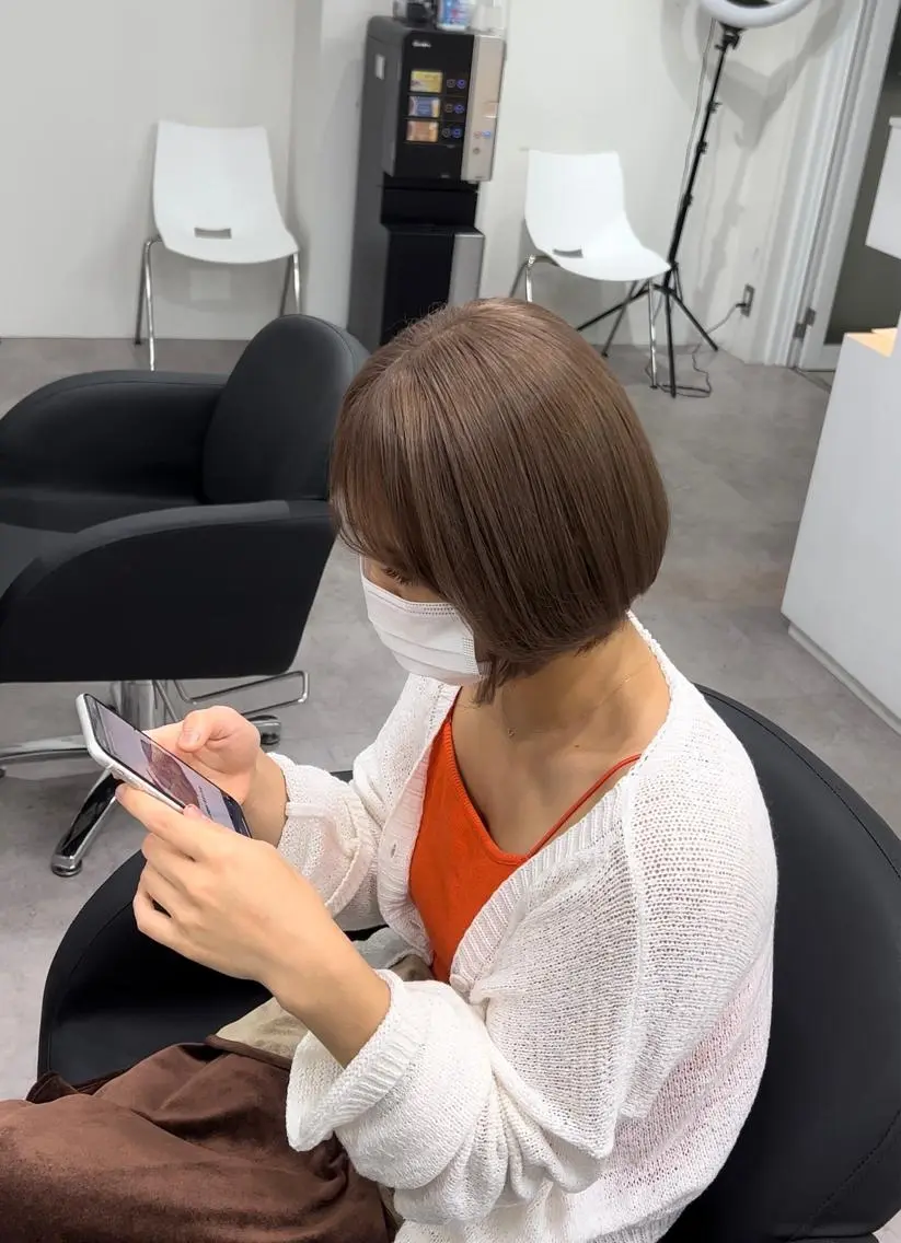 ショート ヘアカラー トリートメント 🫧髪質改善 講師🫧🍎幹細胞のヘアスタイル
