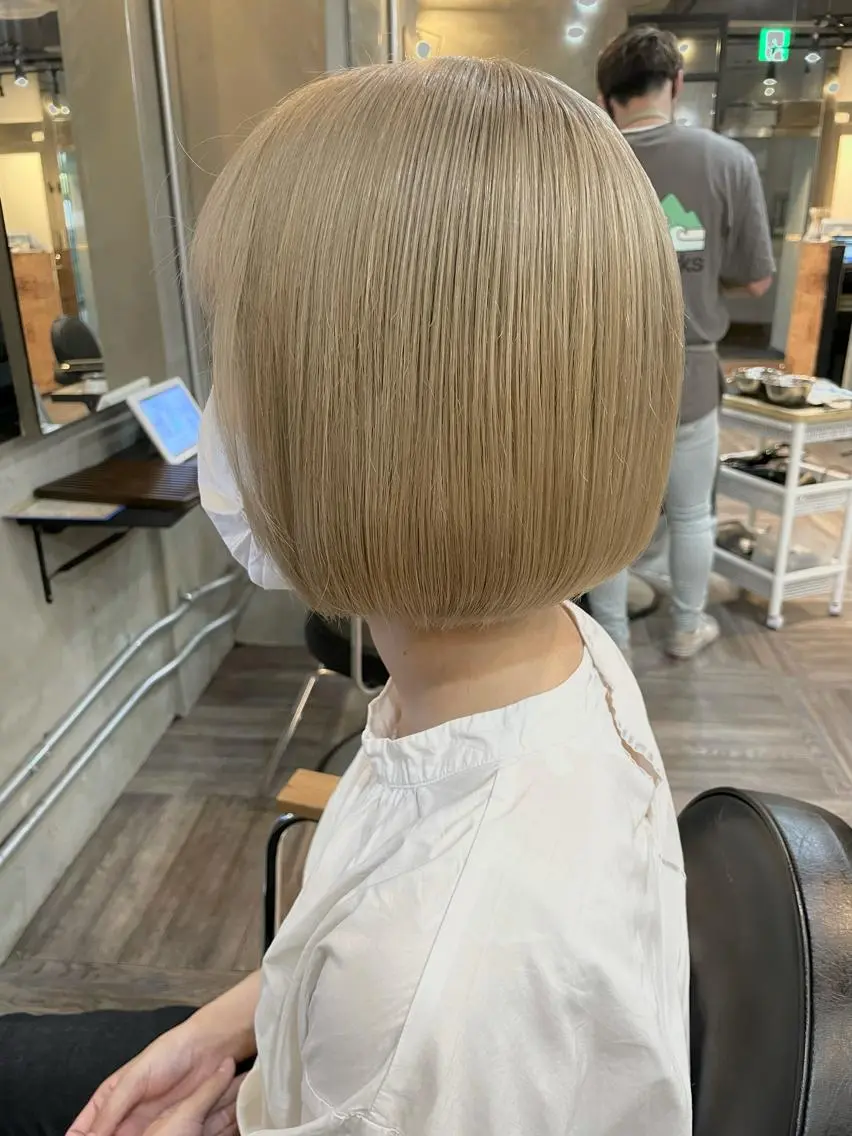 ショート カット ヘアカラー トリートメント 🔥ハイトーン🔥 🌈柴田尚貴🌈のヘアスタイル