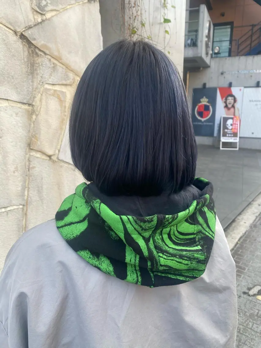 ミディアム カラー ヘアアレンジ ヘアカラー トリートメント ヘアセット 韓国レイヤーカット/ 儚げカラーチナツのヘアスタイル