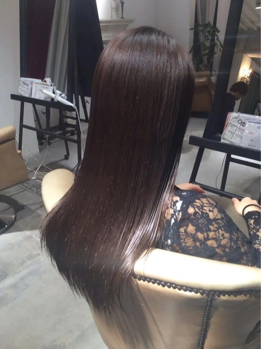ロング カラー パーマ トリートメント カット トリートメント 妙見 知洋のヘアスタイル