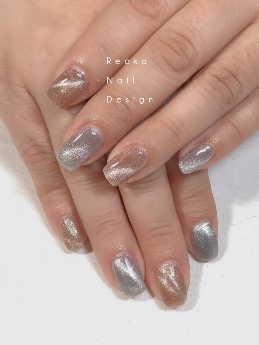 セミロング ネイル Blowe ニュアンスのネイルデザイン