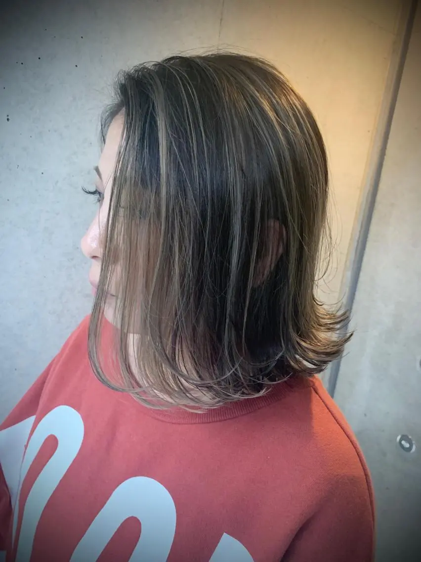 ミディアム カット ヘアカラー 市村 正義のヘアスタイル