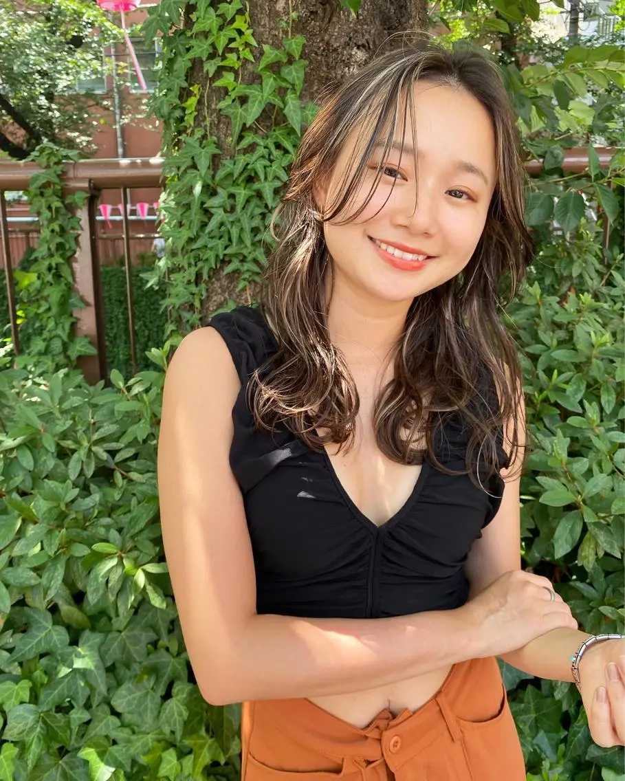セミロング カラー ハイライトカラー ハイライト ♡レイヤーカット れお♡のヘアスタイル