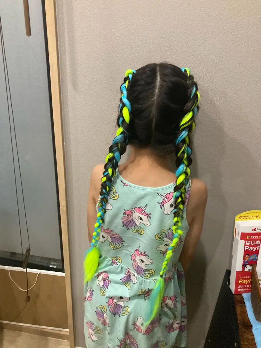 ヘアアレンジ キッズ 子どものヘアアレンジ Hair room Leaのヘアスタイル