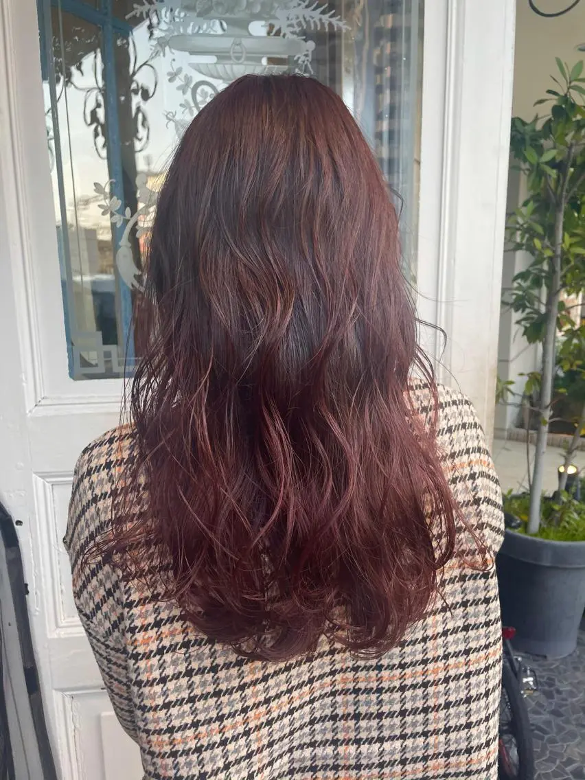 セミロング カラー 渡辺 瑠美のヘアスタイル