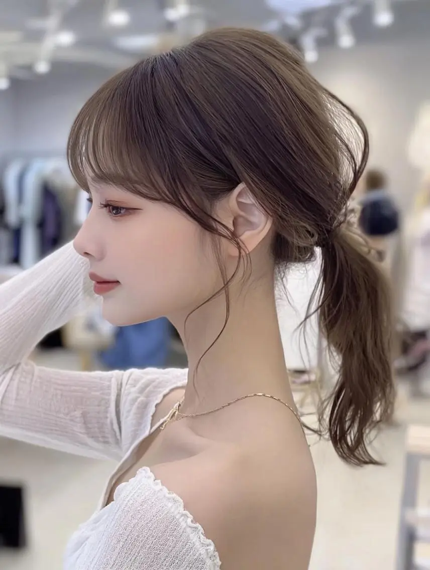 セミロング くびれヘア 顔周りカット 韓国風ヘア レイヤーカット カット 髪質改善/レイヤー/ 佐藤　舞🌷🫧のヘアスタイル