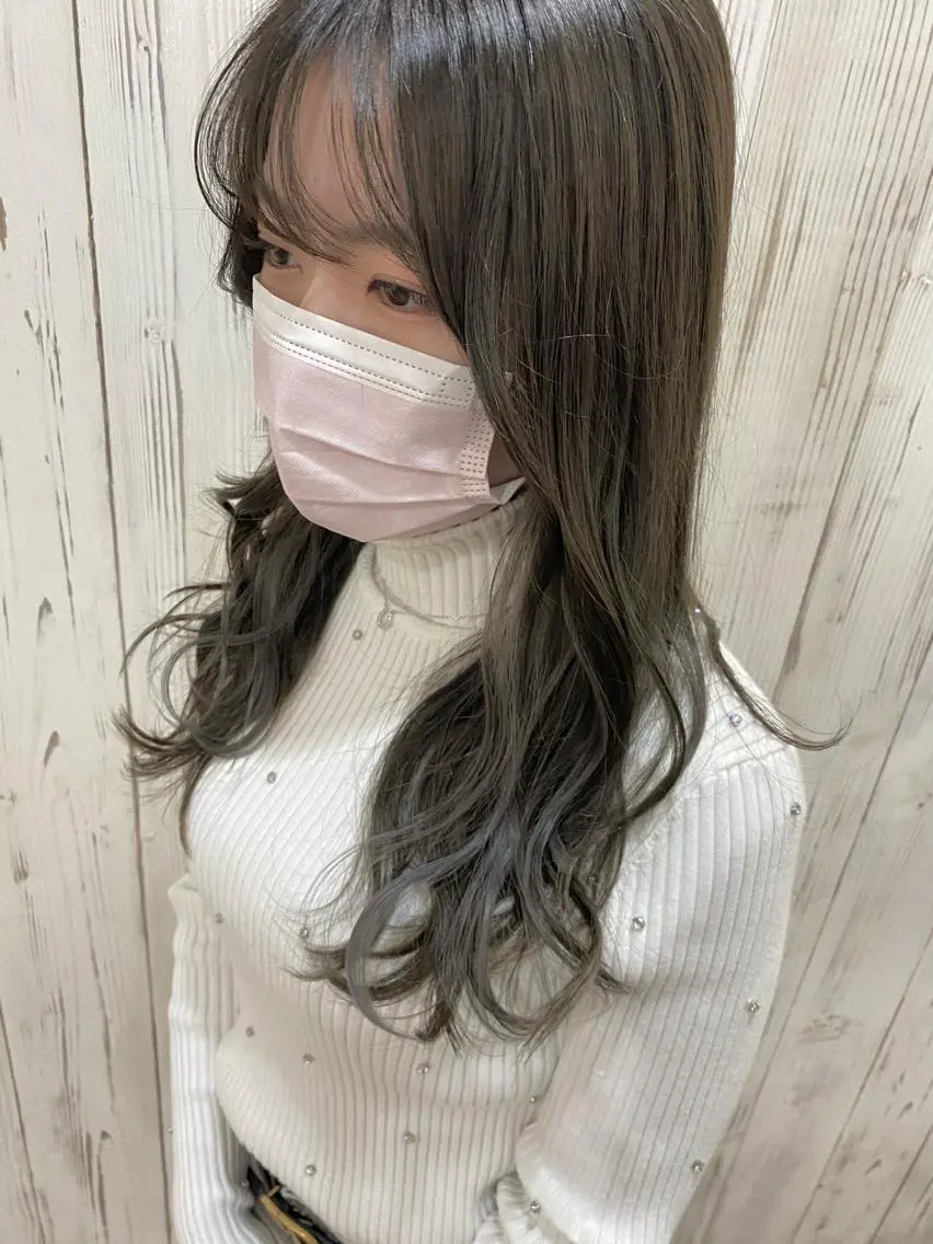 ロング カラー ヘアアレンジ ネイル アディクシーカラー ブリーチ 透明感カラー エドルカラー ハイライトカラー 夜23時まで予約🉑 reverieあきらのヘアスタイル