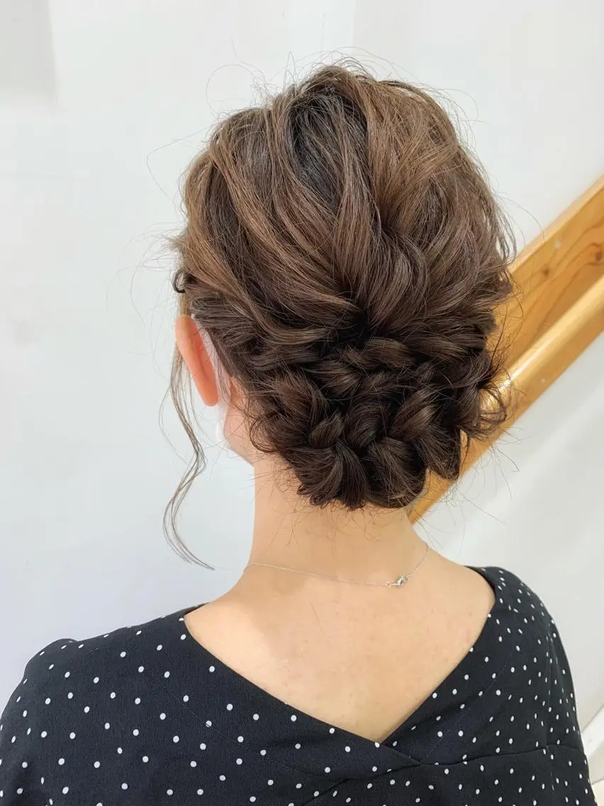 ミディアム ヘアアレンジ ヘアセット ヘアアレンジ にいた かづしげのヘアスタイル