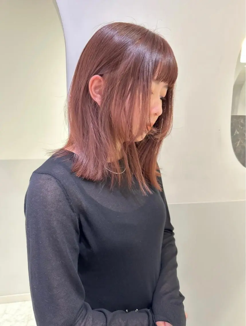 セミロング カット ヘアカラー トリートメント ୨୧柔らかいカラー nozomi ୨୧のヘアスタイル