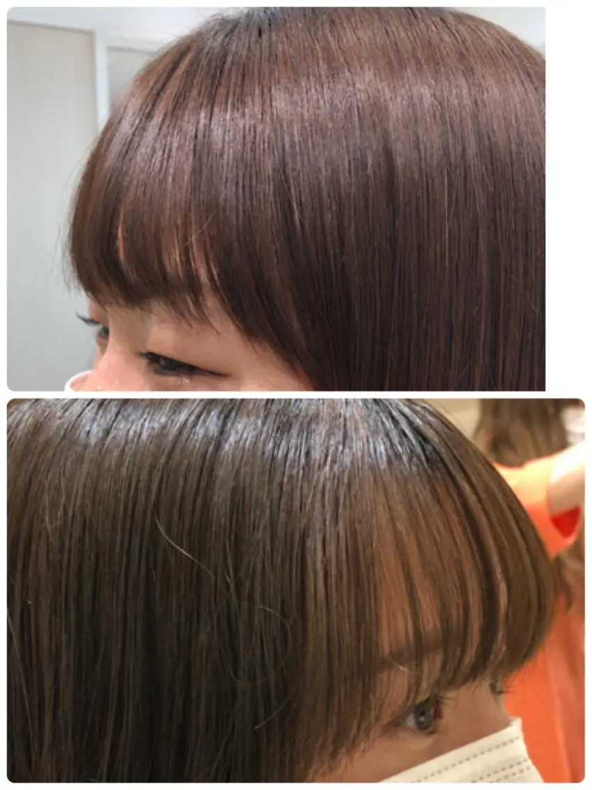カット 縮毛矯正 カジサ ケイコのヘアスタイル