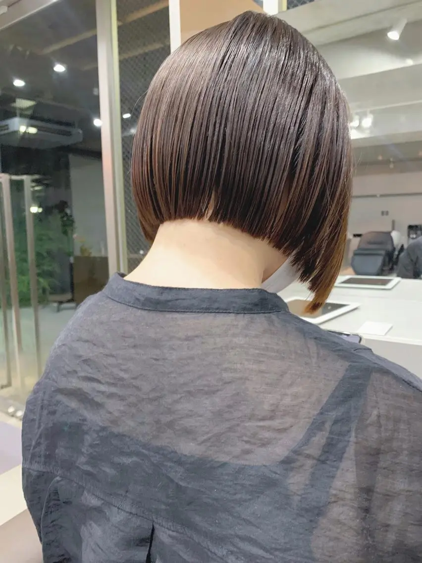 ショート カラー ボブパーマコテ巻き風 パーマNo1深江秀平のヘアスタイル