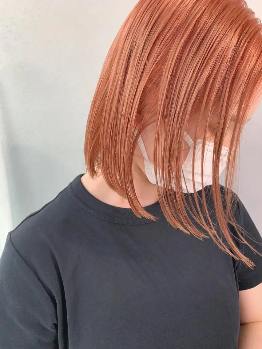 カラー ボブパーマコテ巻き風 パーマNo1深江秀平のヘアスタイル