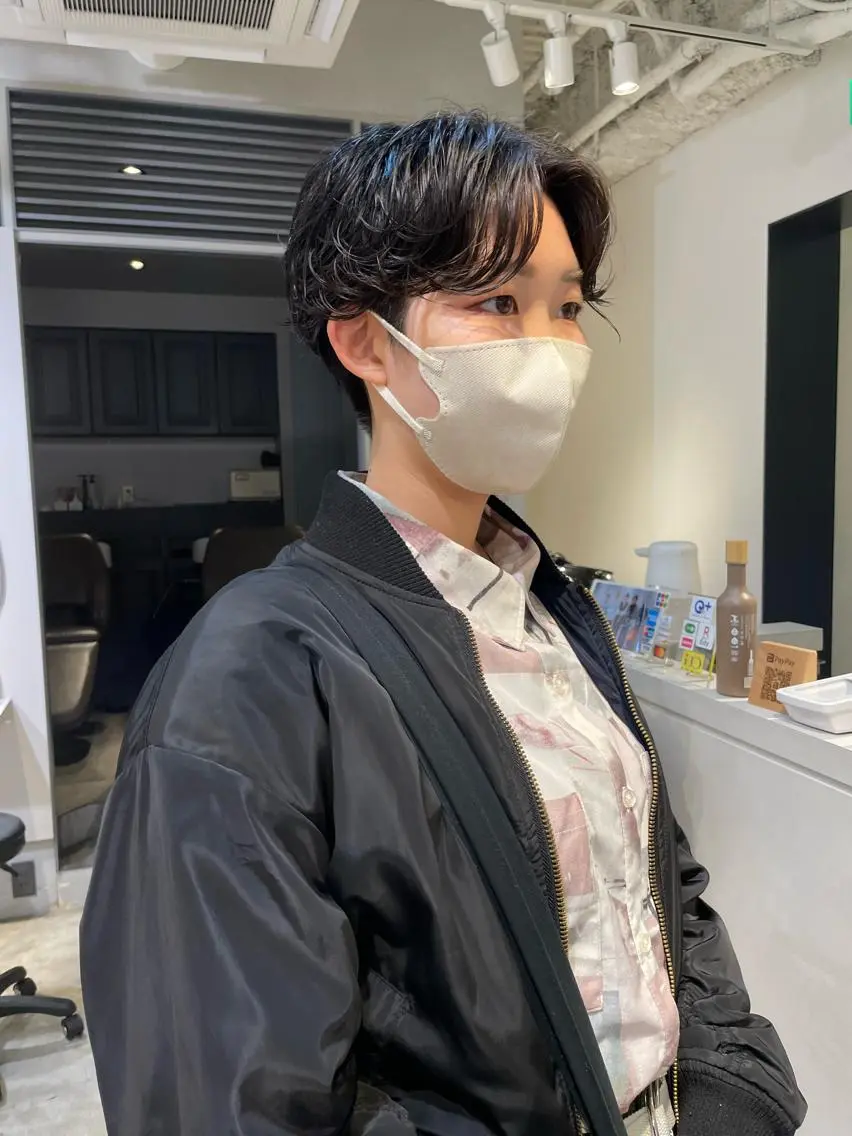 ショート パーマ ショートヘア 斉藤 瑞恵のヘアスタイル