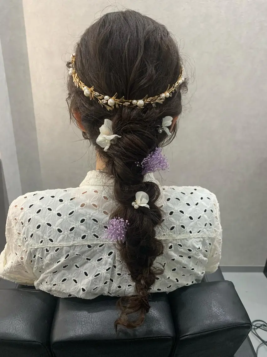 ヘアアレンジ 結婚式・ブライダル ヘアセット 中川 沙里のヘアスタイル