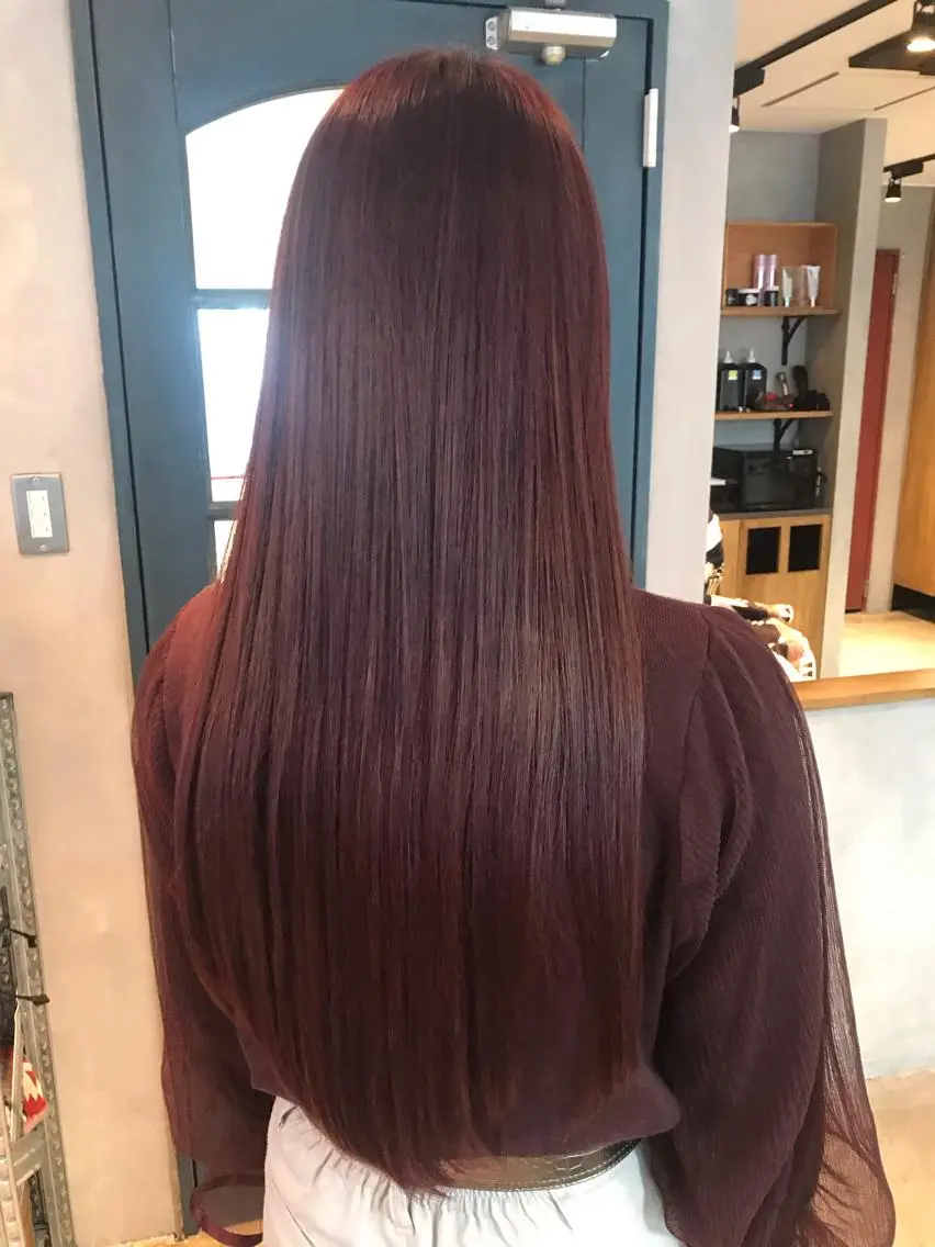 ロング カラー ピンクカラー ヘアカラー トリートメント タカサキ ケイタのヘアスタイル
