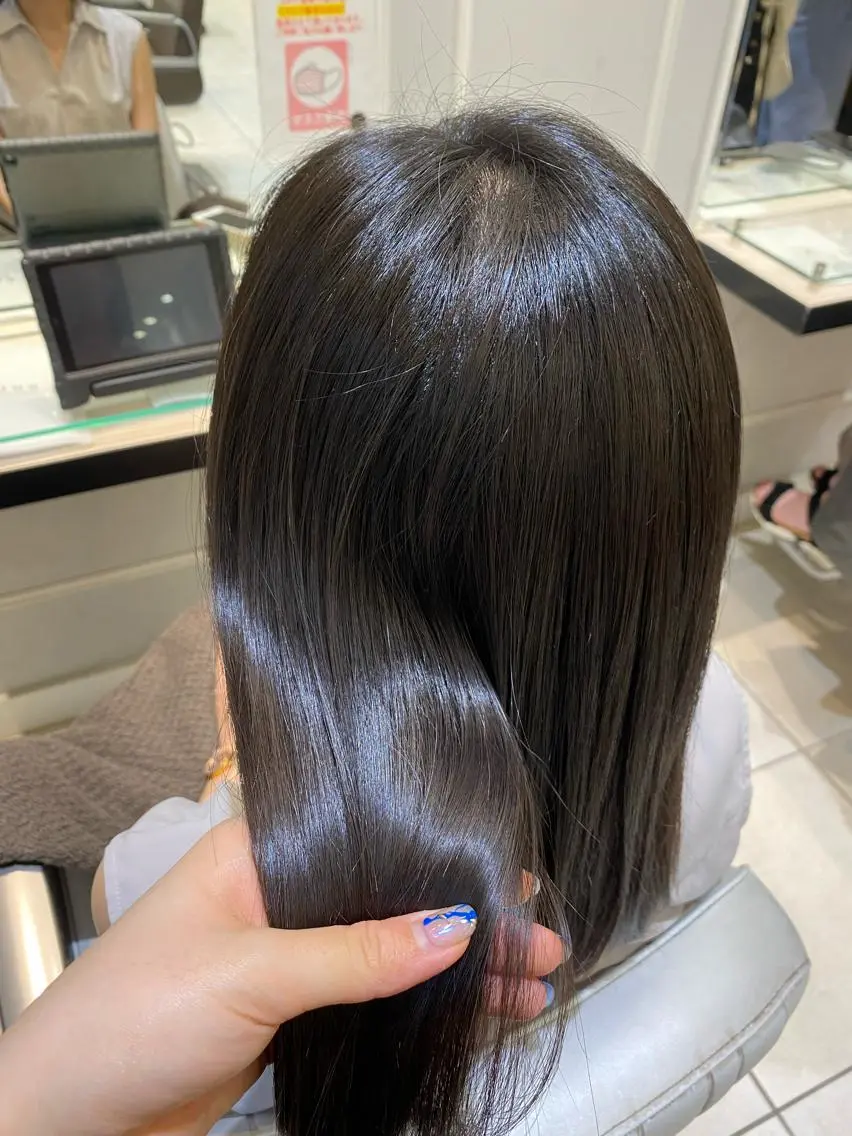 ミディアム トリートメント 酸熱トリートメント 韓国ヘア🍒渡辺 咲🍒のヘアスタイル