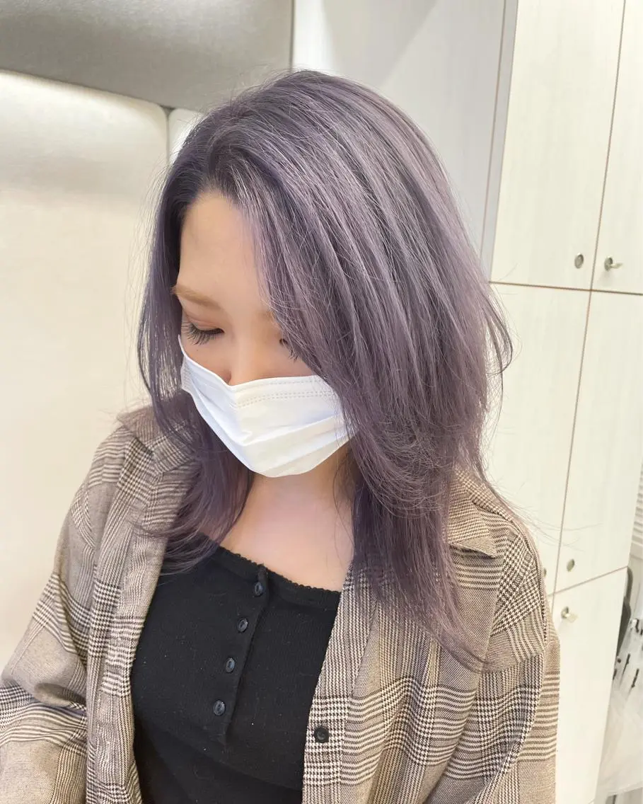 セミロング カラー ヘアアレンジ カット ヘアカラー トリートメント ヘアセット 怪我のため6月末 復帰予定田中瑞希🍃のヘアスタイル