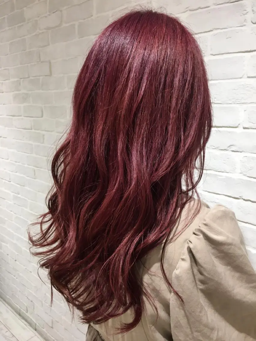 ロング カラー ブリーチ ダブルカラー オレンジ ピンクカラー カット ヘアカラー TELA HAIR 幕張本郷店 澤田のヘアスタイル