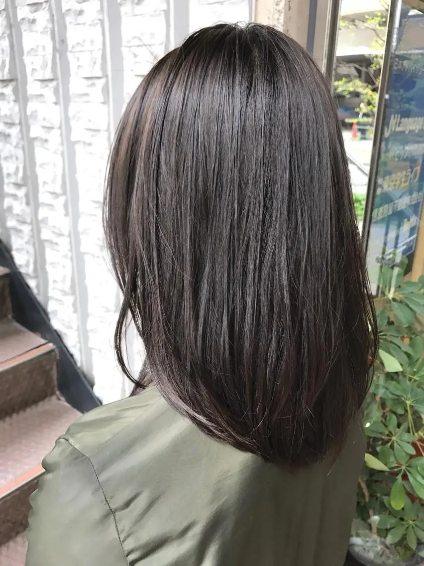 ミディアム カラー アッシュ ブルーカラー ブルーアッシュ タジマ ヤスヒサのヘアスタイル