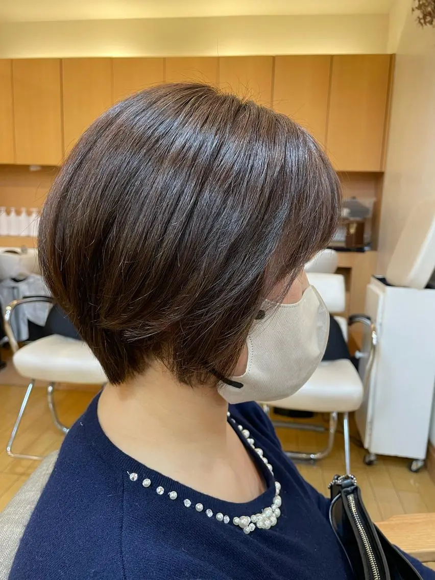 ショート カラー ショートヘア 韓国ヘア 🤍中西麻友🤍のヘアスタイル