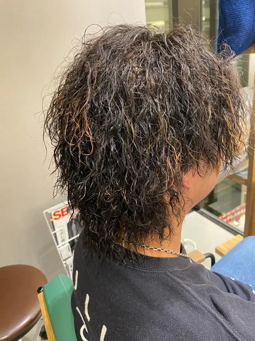 ショート パーマ メンズ カット パーマ 梅田茶屋町メンズ 専門美容師 山元一平のヘアスタイル