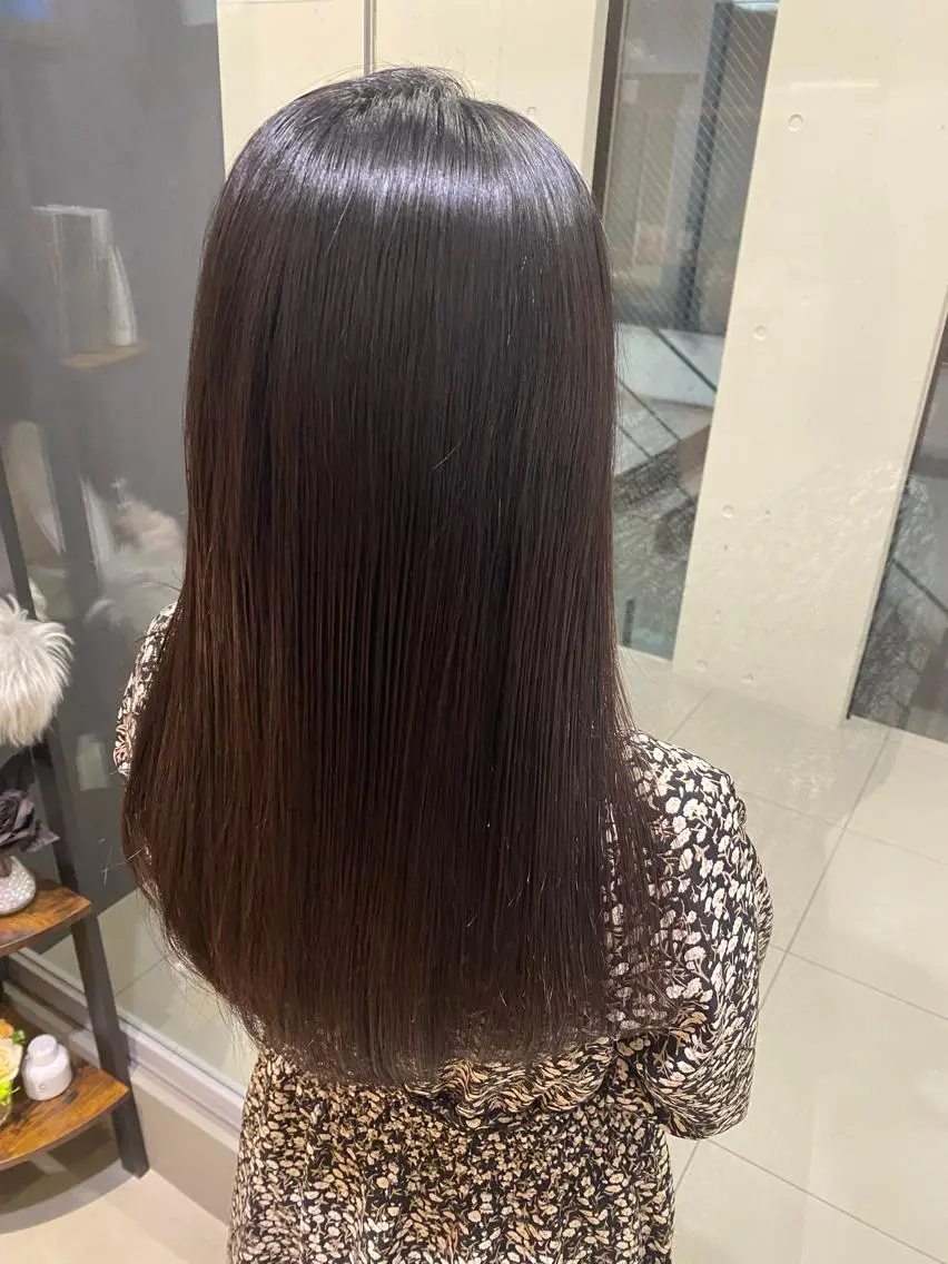 セミロング パーマ 髪質改善 ストレートパーマ カット 縮毛矯正 トリートメント 田中 アキオのヘアスタイル