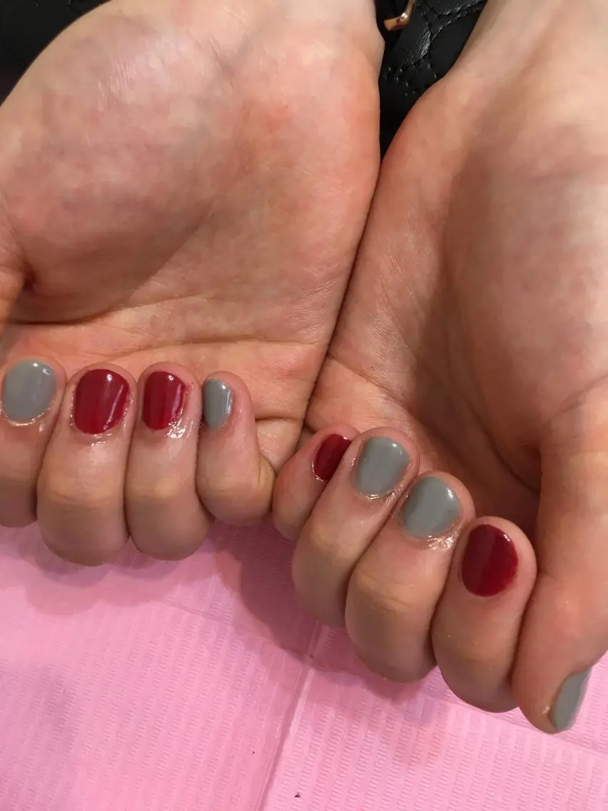 ネイル ボルドー ハンドネイル 🌈KANÅKO 🌈のネイルデザイン