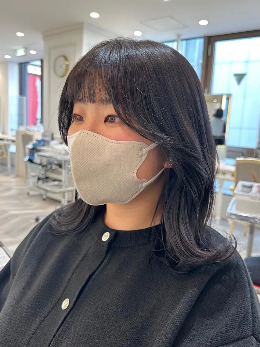 ミディアム 韓国ヘア 🇰🇷 RUKA 🩵🤍のヘアスタイル