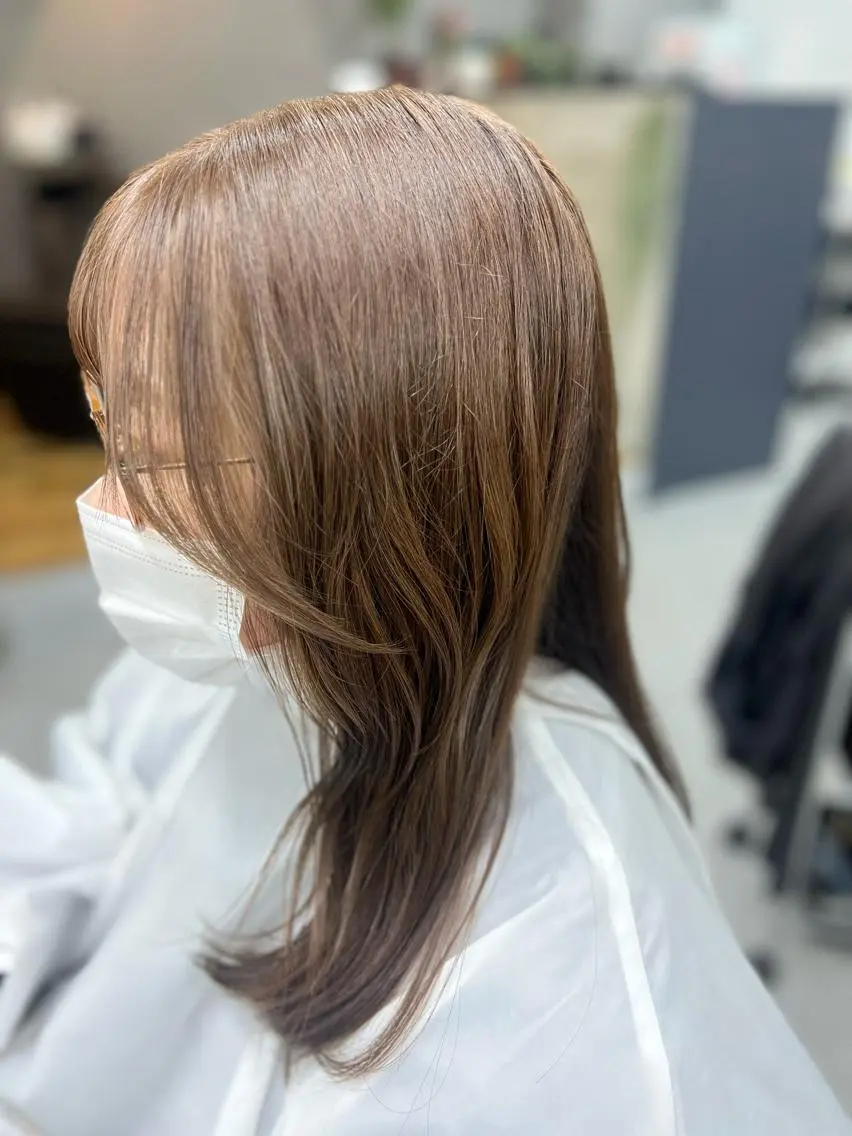 ロング カラー アッシュ THE PARK キシオカのヘアスタイル