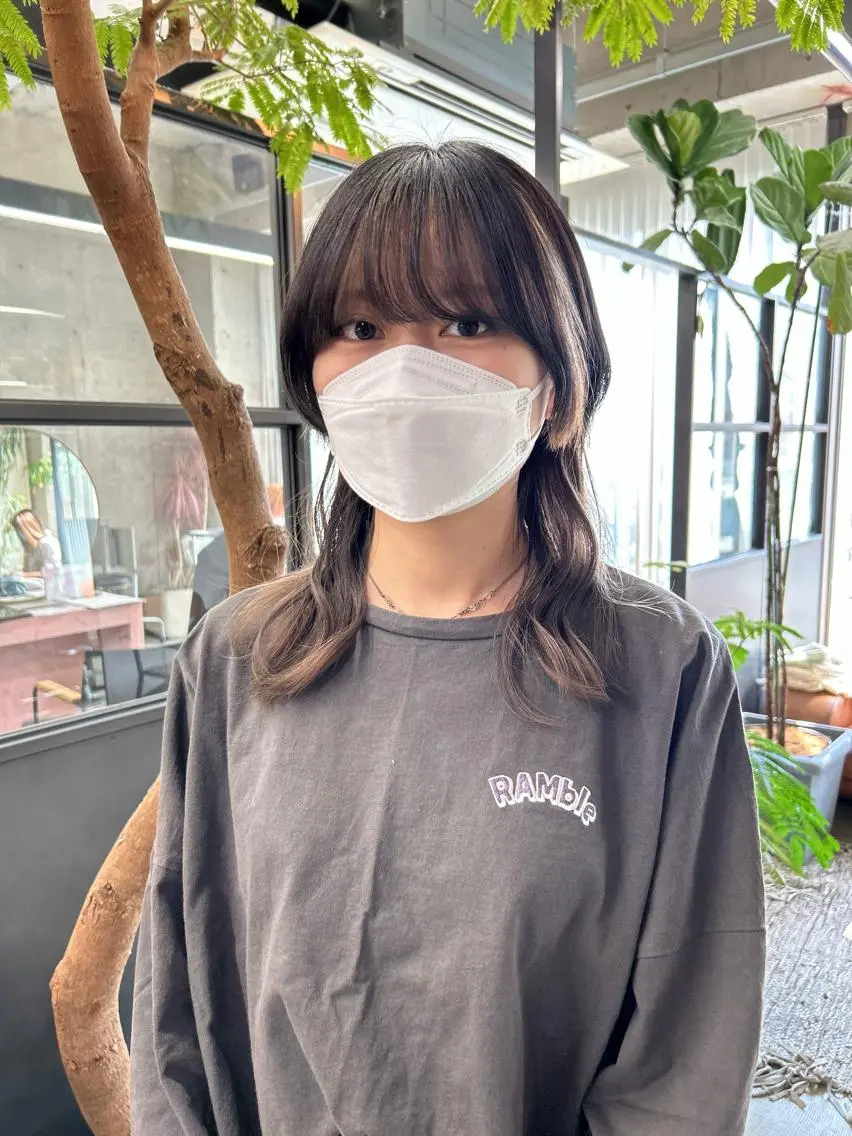 ロング カラー グレージュ maho/垢抜け カラーパーマのヘアスタイル