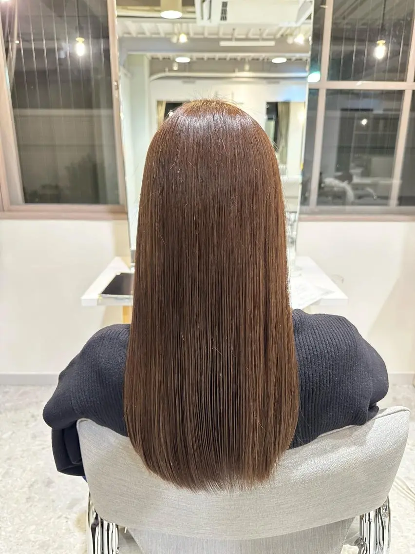 ロング カラー ブラウンカラー マロンブラウン 馬渕 拓海のヘアスタイル