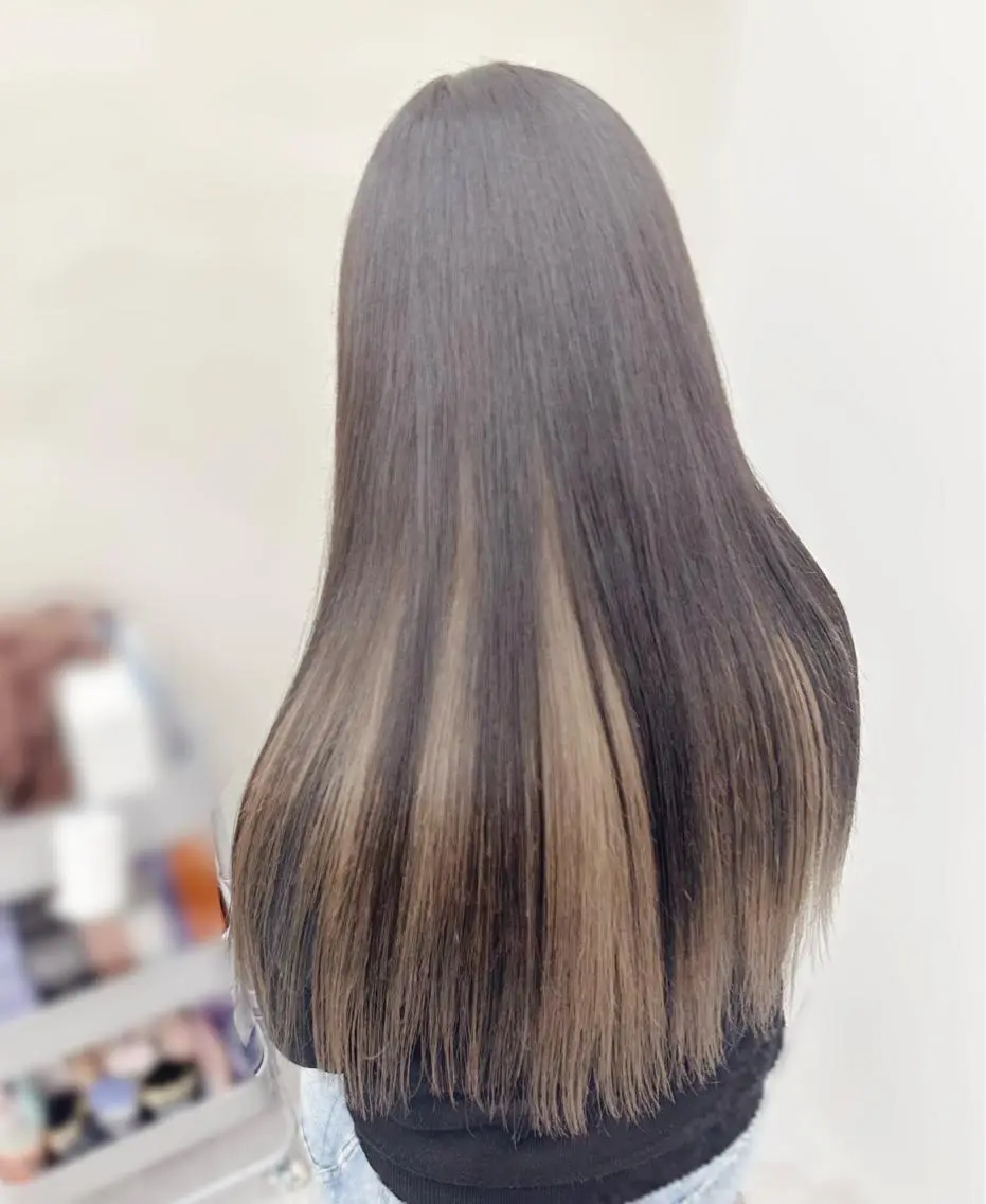 ロング カラー ヘアアレンジ カット 縮毛矯正 トリートメント モテ髪💛美髪矯正 ✨艶髪特化🫧山根のヘアスタイル