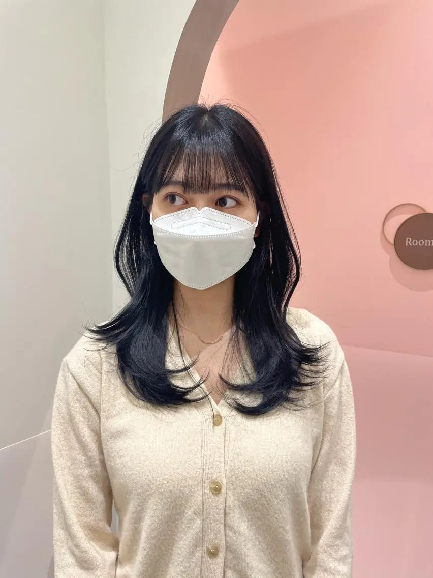セミロング ハイレイヤー 韓国風ヘア レイヤーカット カット ヘアカラー トリートメント ❤︎︎韓国ヘア❤︎︎ 𝑺𝒉𝒊𝒉𝒐のヘアスタイル
