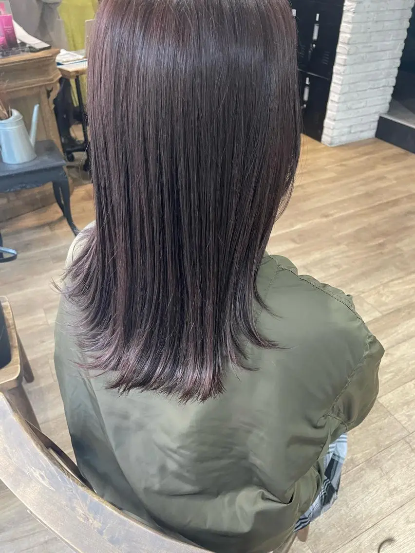 セミロング カラー ヘアカラー トリートメント coco♡ 韓国hairのヘアスタイル