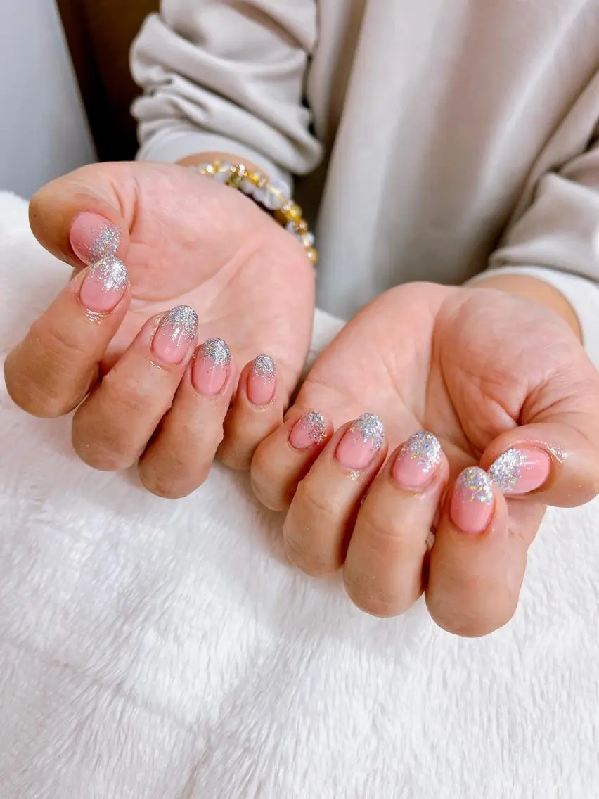 ネイル ラメ(グリッター) ラメグラデーション ハンドネイル kaenail 瑞江のネイルデザイン