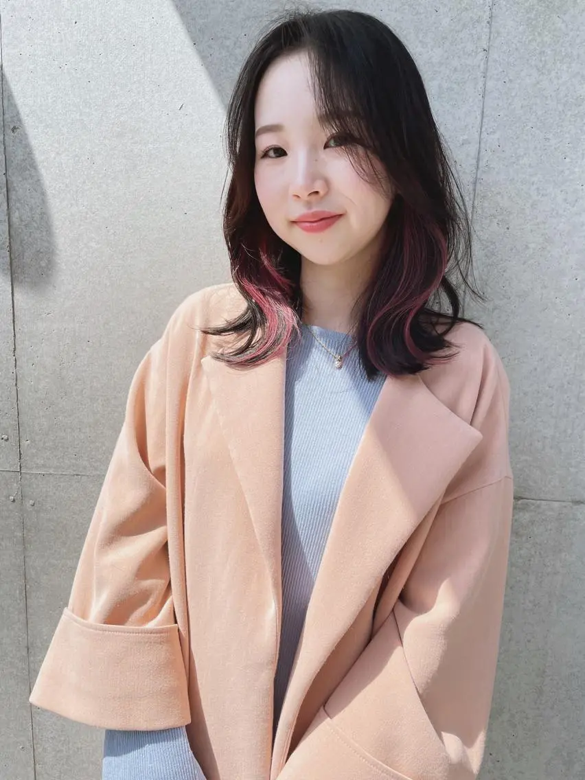 ミディアム カラー インナーカラー カット ヘアカラー トリートメント センスをお届けします 大谷将生infpのヘアスタイル