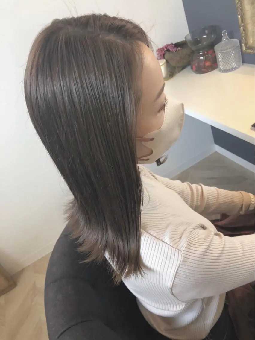 ミディアム ayumi ／透明感カラーのヘアスタイル