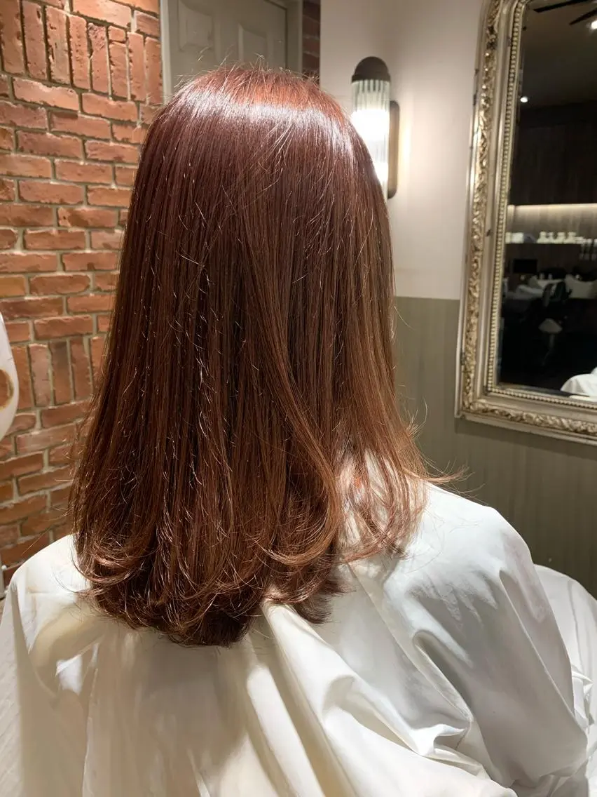 セミロング カラー 韓国スタイル🇰🇷 annaのヘアスタイル
